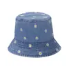 Ins Chapéu de Bacia Estilo Japonês Estilo Coreano Tendência Casual Versátil Protetor Solar Chapéu de Sol Chapéu de Pescador Bordado Cowboy Amor para Crianças
