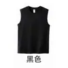 Chaleco de Algodón sin Mangas 220g Verano Cuello Redondo Pulóver Estilo Americano Chaleco Manga Corta Casual Ajustado Camiseta Deportiva para Hombre
