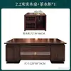 Escritorio Moderno de Madera Maciza de Nogal Negro Escritorio Ejecutivo Grande Combinación de Muebles para Oficina de Presidente Estilo Chino Nuevo Oficina de Presidente