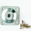 Conector plano de cuatro lados con conector cuadrado de hierro engrosado para pata de sofá, banco, mesa y silla, conector de pata de madera, fijación