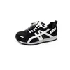 Zapatos Casuales Deportivos de Viaje de Cuero Genuino con Bloques de Color Estilo Coreano Tendencia Forrest Gump 2025 Otoño Malla Costura Tacón Bajo para Mujer