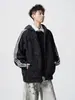 Jaqueta com Capuz Estampa de Leopardo Marrom Masculina High Street Americana Bonita com Fecho Outono Marca Tendência Hoodie de Tamanho Grande