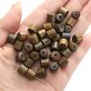 Cuentas de Madera Natural Cuentas Redondas Flores de Pera Tuya Birmana Sándalo Cuentas de Barril Cuentas Sueltas Antiguo DIY Material para Pulseras de Joyería