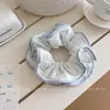 Goma para el pelo de estilo coreano, rosa dulce, azul, floral, para mujer, nuevo estilo de primavera, goma para el pelo, goma para el pelo suave para uso diario, accesorios para el pelo