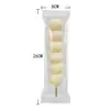 Bolsa de empaque para helado de cono grande de cadena de leche, paleta de hielo, paleta de hielo vieja, sellada, dentada, transparente, blanco escarchado, hecha a mano
