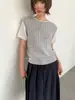 6UP Suéter Texturizado Nuevo Estilo Coreano Cuello Redondo Falso Dos Piezas para Mujer Primavera 2026 Guangzhou Línea 13 Minimalista Versátil 60062