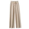 Pantalones de punto de pierna ancha de cintura alta de terciopelo Andy para mujer otoño e invierno nuevos casual drapeado pantalones de arroz glutinoso para mujer ropa exterior pantalones rectos talla grande