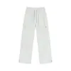 Pantalones impermeables con forro de polar para hombre para otoño e invierno, pantalones de trabajo holgados rectos de moda para exteriores, pantalones casuales gruesos