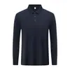 Camisa Polo de Manga Larga Ion de Hielo Ropa de Trabajo Personalizada Estampada con Logo Cuello con Solapa Bordado Ropa de Trabajo Grupal Otoño e Invierno Camisas Culturales