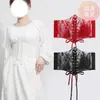 Moda Cinturón Ancho de Encaje Sello de Cintura para Mujer Vestido Versátil Top Cinturón Decorativo Elástico Elástico Plegable