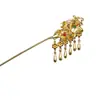 Pente Dourado Estilo Antigo, Adorno de Cabeça para Maquiagem de Traje da Dinastia Han Estilo Tang, Noivado e Casamento, Acessórios de Cabelo Estilo Chinês Novo Estilo Chinês