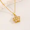 Lujo Ligero Nicho Gama Alta Colgante de Mariposa Estilo Japonés y Coreano Collar Versátil Zirconia Microincrustada Collar con Colgante Sencillo Joyería