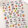 Pegatinas para Uñas de Huevos de Pascua 5D en Relieve Estéreo Conejito de Pascua Pegatinas de Uñas DIY Accesorios Modelo Hg