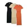 Ropa de Mujer para Comercio Exterior de Aliexpress Estilo Europeo y Americano Transfronterizo Vestido de Punto Zr Now con Aberturas Jacquard de Cintura Alta