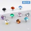 Manija de Cristal Agujero Único Europea Moderna Simple Puerta de Armario Cajón de Gabinete de Cocina Manija Redonda de Diamante Dorado