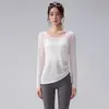 Conjunto de yoga leve com decote em V para mulheres, amigo da pele e confortável, com pregas laterais, adequado para fitness, corrida e treino