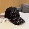 Versión Coreana 2025 Visera Protectora Solar para Mujer Viajes al Aire Libre Versátil Moda Gorra de Béisbol Visera Curva con Pedrería Sombrero para el Sol