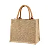 Bolsa de Lona Lista para Usar DIY Canvas Bolsa Navideña Pintada a Mano Ecológica Resistente a Rayones Personalizable