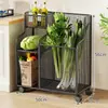 Prateleira de armazenamento de vegetais para cozinha, de chão para uso doméstico, carrinho pequeno móvel, prateleira de cesta de vegetais para armazenamento de frutas e vegetais, cebola, gengibre e alho