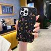 Capa de Celular com Flor Pintada para iPhone 16 Pro Capa Protetora Que Não Gruda Impressões Digitais e Possui Alto Valor Estético Capa para Celular Apple 17 Pro