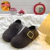 Moda Versátil Duas Formas Casual Moda Slip-On Preguiçoso Pelúcia Quente Sapatos Femininos para Outono e Inverno Temporada Pelúcia Quente Birkenstock