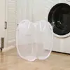 Cesta Plegable de Malla para Ropa Sucia, Cesta de Almacenamiento Simple de un Solo Color, Cesto para Ropa Sucia, Cesta de Lavandería para Baño del Hogar, Cesta para Artículos Varios