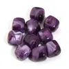 Cuentas Cuadradas de Acrílico con Degradado de Dos Colores, Cuentas Cuadradas de Imitación Piedra, Accesorios para Cadena de Teléfono, Pulsera, Colgante DIY