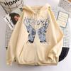 Suéter con cremallera popular europeo y americano 2022, nueva sudadera con capucha de mariposa retro de Amazon para hombres y mujeres.