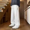 Pantalones deportivos de pierna recta estilo americano para hombre, pantalones casuales deportivos holgados y fluidos de moda para otoño, pantalones de retazos talla grande para hombre