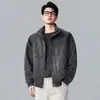 Chaqueta de Talla Grande de Marca Nueva Tendencia Primavera y Otoño 2026 Estilo Retro Americano Holgada Casual Versátil Cuello Solapa Abrigo para Hombre