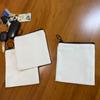 Bolsa de Almacenamiento para Auriculares Mini Color Blanco Puro con Logo Imprimible DIY para Manualidades, Portallaves, Monedas, Tarjetas, Cremallera, Bolsa para Almacenamiento de Cables de Datos