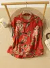 Top sin mangas con estampado de estilo nacional chino de verano, cuello alto, tapeta asimétrica, camisa Qipao mejorada, venta al por mayor, estilo chino