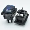 Interruptor Basculante Kcd4 30A Resistente al Agua Punto Azul Plateado con Luz 4 Pines 2 Velocidades Interruptor para Máquina de Corte Panel Liso Doble SIM