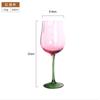 Copa de Vino Tinto Creativa de la Edad Media Soplado Artificial Copa Roja con Borde Denso Degradado Copa de Vino Vintage Flor Humana