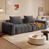 Sofá Puf Pixel Estilo Moderno Casual Color Crema para Más de 3 Personas, Sala de Estar Personalizable Casa de Alquiler Persona Soltera