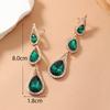 Fornecimento por atacado quente personalidade explosiva tendência da moda brincos de esmeralda em forma de gota brincos de diamante joias