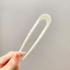 Elegante Pasador de Acrílico en Forma de U para Mujer, Estilo de Alta Gama para Peinados de Moño, Nuevo Accesorio para el Cabello Estilo Chino