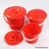 Balde Vermelho Pequeno para Arte, Balde Pequeno Portátil para Água, Balde de Plástico de Morango para Pintura, Balde para Pincéis, Balde de Tinta para Coleta de Ovos