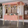 Barraca de Mercado Suporte de Exibição Barraca de Mercado Noturno Prateleira Carrinho de Flores Suporte de Exibição Promocional Carrinho de Barraca de Rua Móvel Dobrável