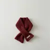 Bufanda infantil coreana Qiunan, color liso lindo, tejida cálida, calentador de cuello a prueba de viento para niños y niñas, nuevo modelo al por mayor