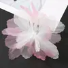 Decorações Florais 3D Grandes de Organza para Sapatos e Chapéus DIY Feitos à Mão, Toppers para Bolos, Adornos de Cabeça para Vestidos de Casamento em Cor Gradiente, e Outros