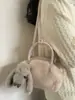 Bolsa de Mão de Pelúcia de Cor Sólida de Alto Valor Nova Chegada Outono 2026 Bolsa de Ombro Único Moda Fofa para o Dia a Dia Bolsa Transversal Tendência