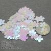 Aretes DIY Hechos a Mano Accesorios Piezas de Flores Pequeñas Accesorios Maquillaje Lentejuelas Láser Flores Pequeñas Material Tocado Nupcial