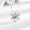Pendientes de diamantes con forma de flor de circón brillante, muy vendidos entre Europa y Estados Unidos, collar de moda, colgante, anillo de alta gama para mujeres de la alta sociedad.
