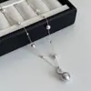 Colar de Manta de Alto Padrão Estilo Francês Céu Estrelado Pérola para Mulheres, Corrente Elegante de Clavícula de Luxo Leve Nicho, Gargantilha Estilosa