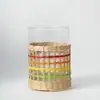 Taza de Leche Creativa Lista para Usar del Fabricante con Popote de Vidrio Hecho a Mano Cubierta Protectora Decorativa Antideslizante para Hotel B&B Botella