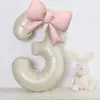 Globo con Número 1 de Lazo de Cumpleaños Decoración de Escena para Fiesta de Niña de Un Año Arreglo Atmósfera de Diosa Accesorios para Fotos