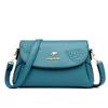 Bolsa Transversal Autêntica de Couro Macio para Mãe 2026 Nova Versátil Grande Capacidade Feminina Bolsa de Ombro Moda Bolsa Feminina Multicamadas