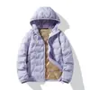 Jaqueta de Penas Leve Masculina Nova Inverno 2023 Casal Marca Tendência 80% Penugem de Pato Cinza Jaqueta com Capuz Geradora de Calor Feminina