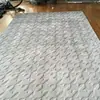 Tapete de relevo tridimensional cinza, sala de estar minimalista moderna, tapete grande de villa de luxo leve, tapete de quarto de casa